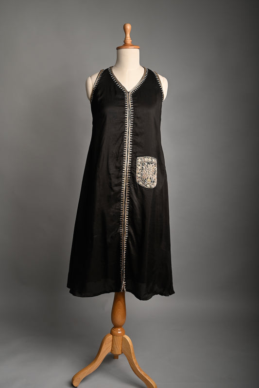 Ravishing in Black Hand Embroidered Dress