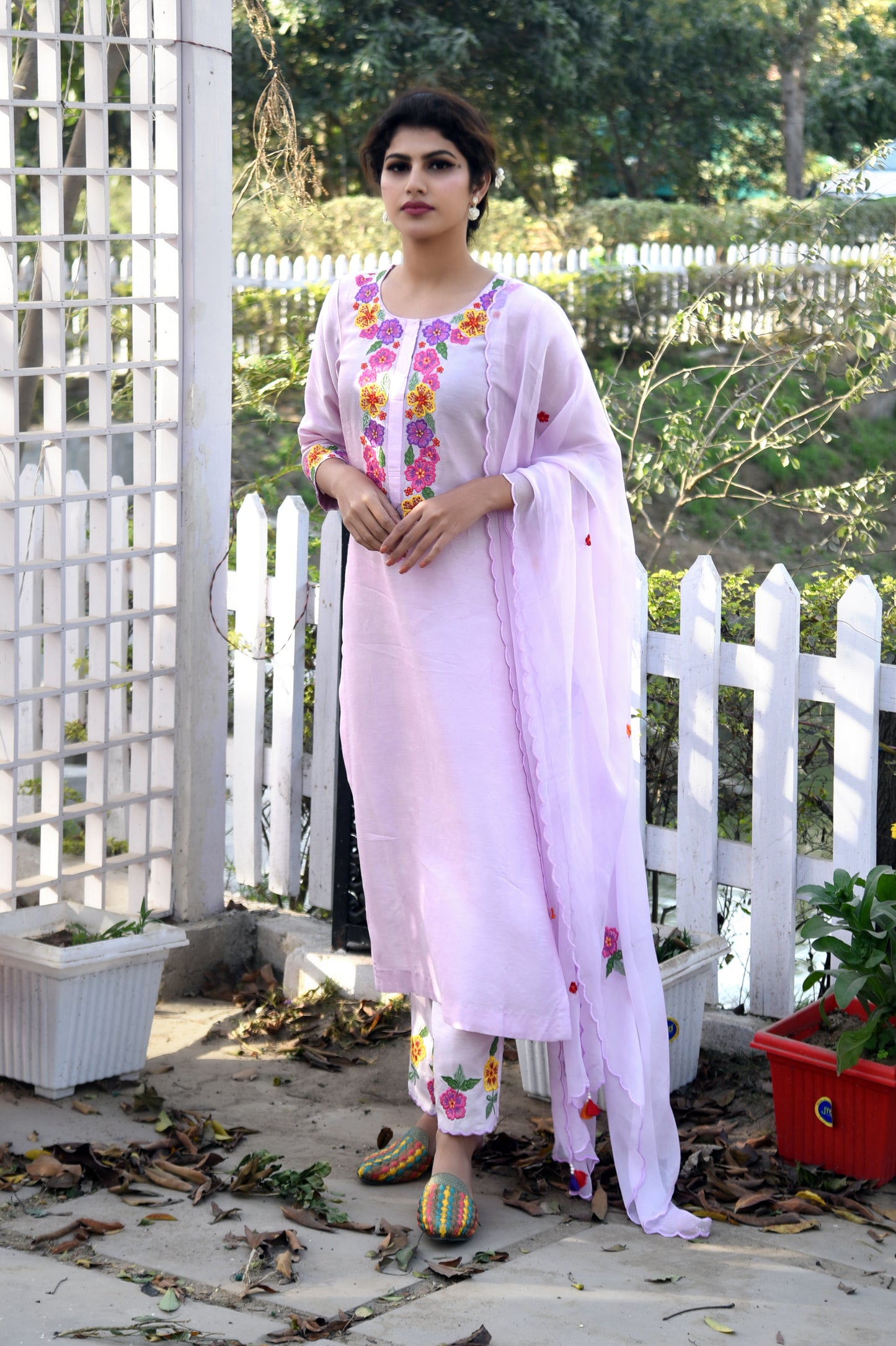 FLORELIA EMBROIDERED KURTI SET