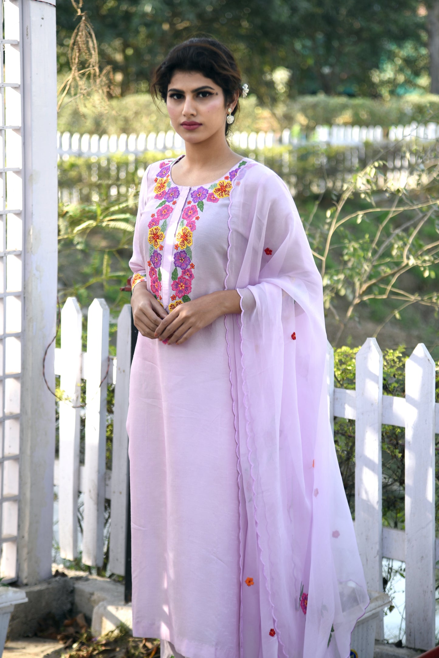 FLORELIA EMBROIDERED KURTI SET