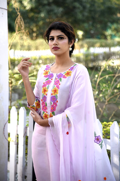 FLORELIA EMBROIDERED KURTI SET