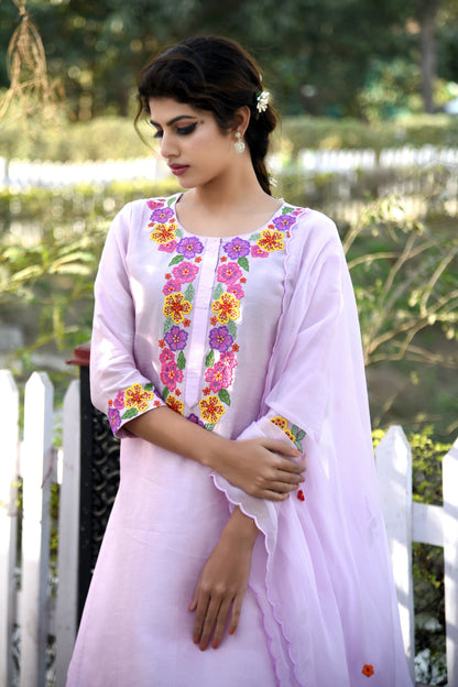 FLORELIA EMBROIDERED KURTI SET