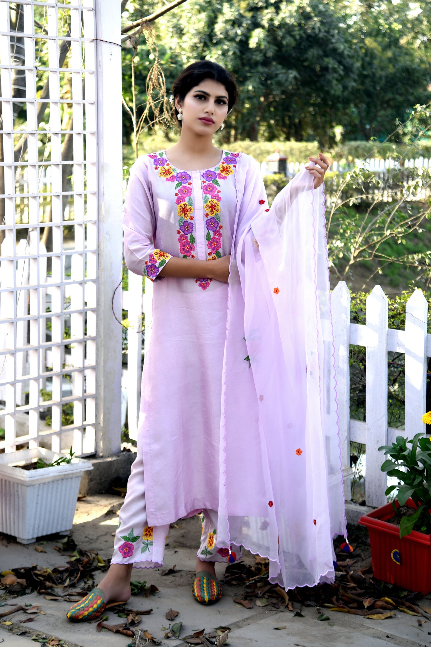 FLORELIA EMBROIDERED KURTI SET